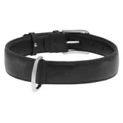 Ошейник Waudog Glamour без украшений, ширина 35 мм, длина 46-60 см, черный