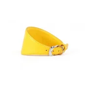 Ошейник Waudog Glamour для борзых, без украшения, ширина 15 мм, длина 26-32 см, желтый