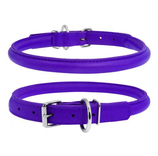Нашийник Waudog Glamour круглий, діаметр 10 мм, довжина 33-41 см, фіолетовий