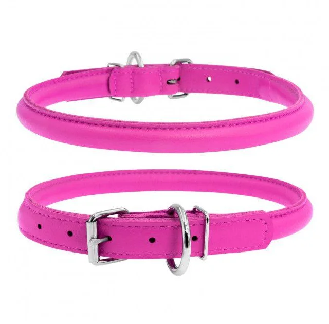 Нашийник Waudog Glamour круглий, діаметр 13 мм, довжина 53-61 см, рожевий