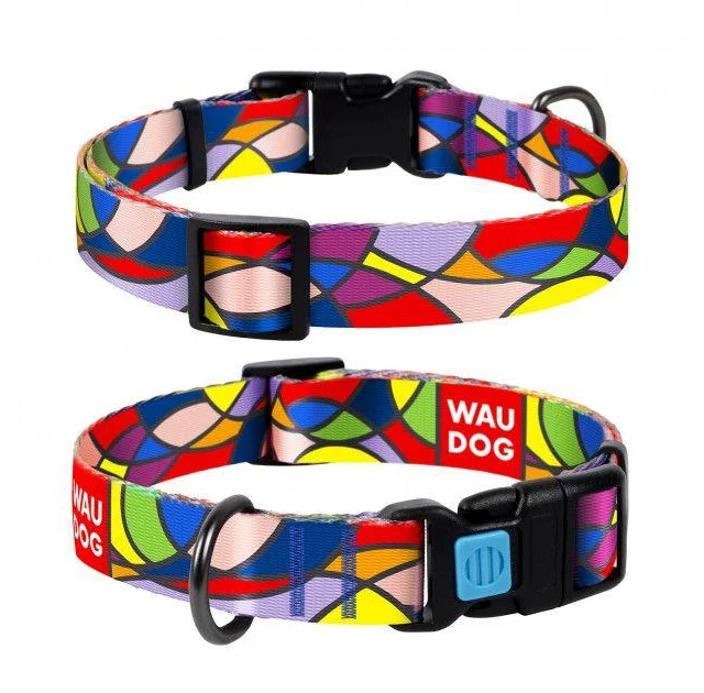Ошейник Waudog Nylon с рисунком "Витраж" ширина 20 мм, длина 24-40 см