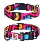 Ошейник Waudog Nylon с рисунком "Граффити" ширина 25 мм, длина 35-58 см