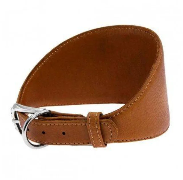 Ошейник Waudog Soft, для борзых, без украшений, ширина 20 мм, длина 34-40 см, коричневый