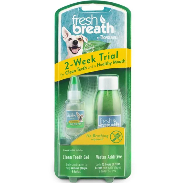 Набор для чистки зубов TropiClean для собак (гель + добавка в воду)