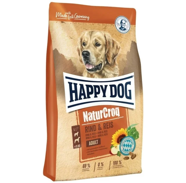 Сухий корм Happy Dog Adult NaturCroq Rind & Reis для дорослих собак, з яловичиною і рисом, 4 кг