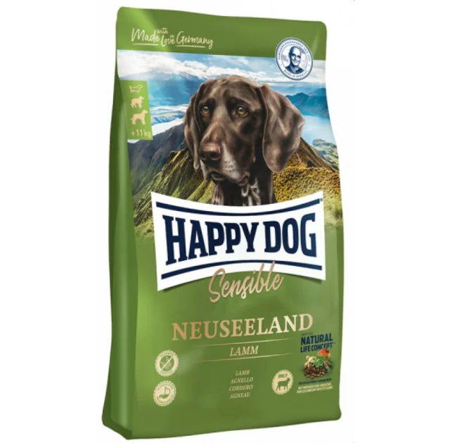 Сухой корм Happy Dog Neuseeland для взрослых собак с чувствительным пищеварением, с ягненком, 4 кг