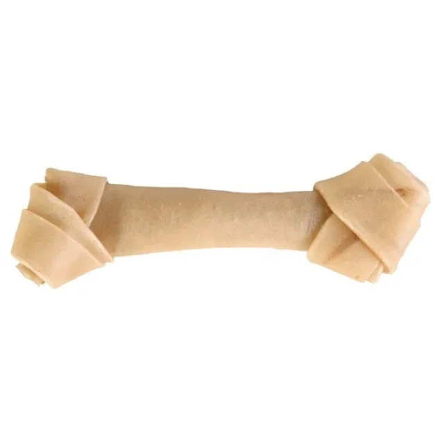 Кость прессованная узловая Denta для собак, 13 см, бежева