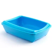 Туалет Moderna Mini Arist-O-Tray для кошек, с бортиком, голубой, 42 х 31 х 13 см