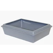 Туалет Moderna Classic для кошек, с бортиком, серый, 42 х 31 х 13 см