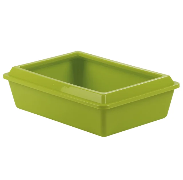 Туалет Moderna Classic для кошек, с бортиком, серый, 50 х 38 х 14 см