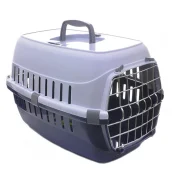 Переноска Moderna для собак и кошек, с металлической дверью, пластик, синяя, 48.5×32.3×30 см