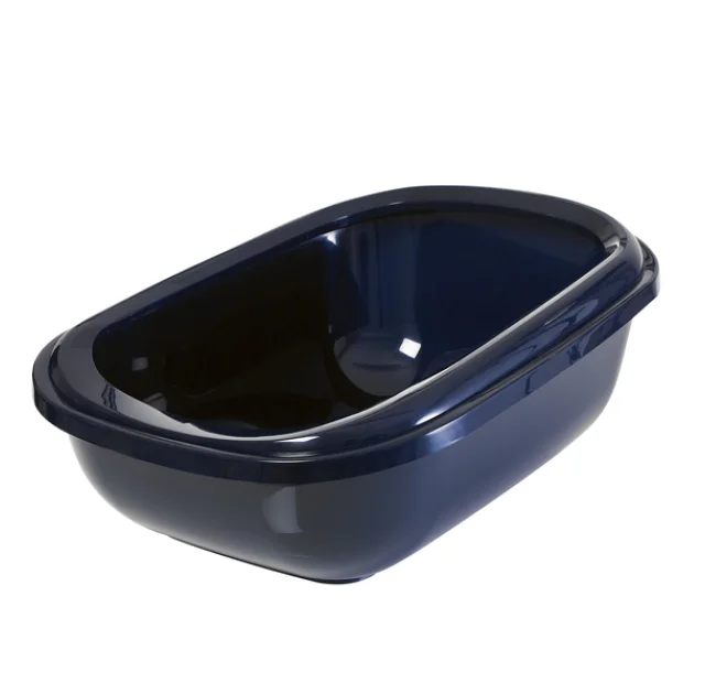 Туалет Moderna Mega Tray для кішок, з бортиком, кобальт синій, 66 х 49 х 27 см