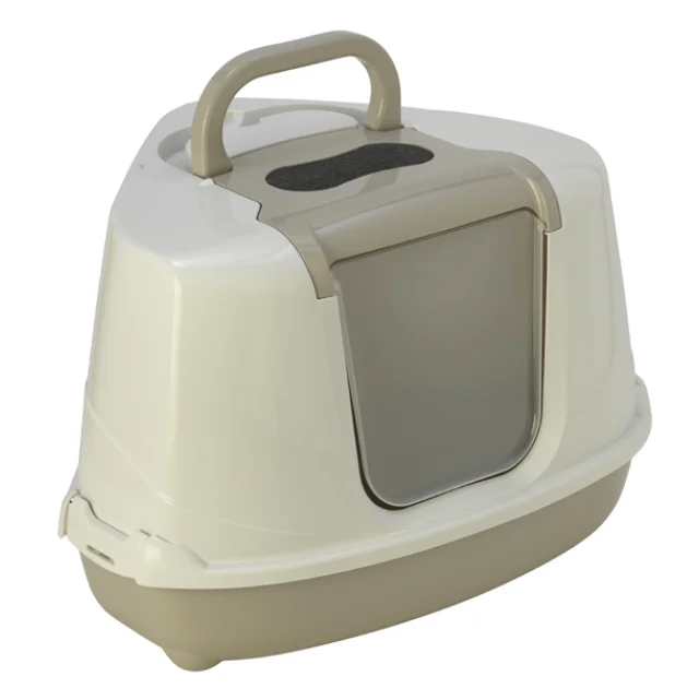 Закрытый туалет Moderna Flip Cat для кошек, угловой, оранжевый, 56 х 45 х 39 см