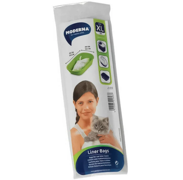 Пакеты Moderna Liner Bags XL для кошачьего лотка, XL, 10 шт