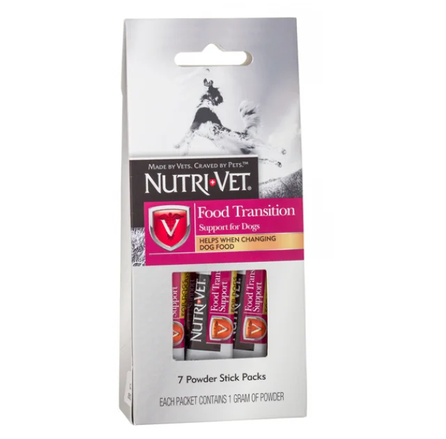Добавка Nutri-Vet Food Transition Support для собак з пребіотиками, порошок в стіках, 1 г × 7 шт