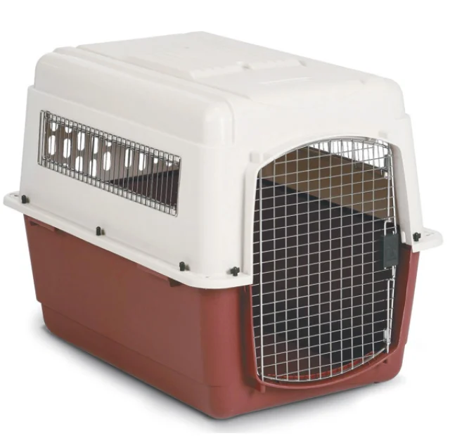 Переноска Savic Vari-Kennel Ultra для собак, пластик, бело-коричневая, 81×52×55 см