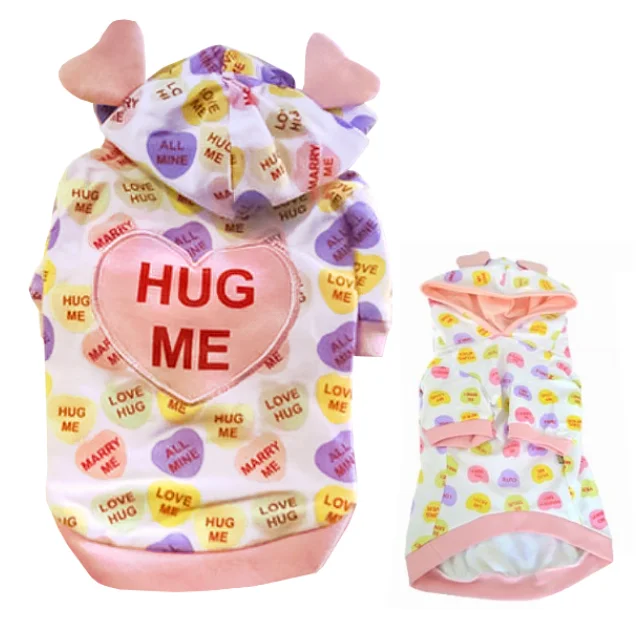 Кенгурушка Monkey Daze Valentine Pink з вушками, для собак, розмір XS, рожева