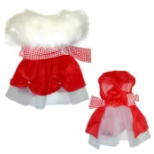 Новогоднее платье Monkey Daze Santa Dress для собак, размер S, красный