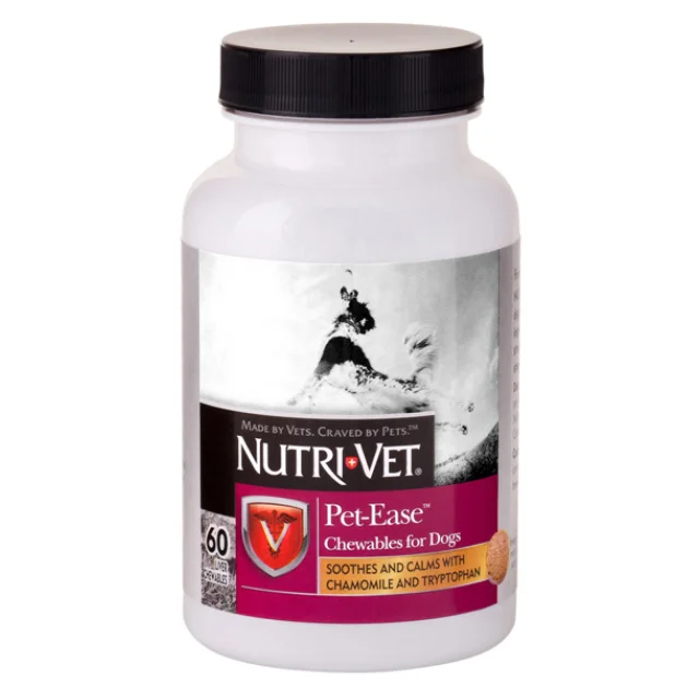 Успокаивающие жевательные таблетки Nutri-Vet Pet Ease Анти-стресс для собак, 60 табл