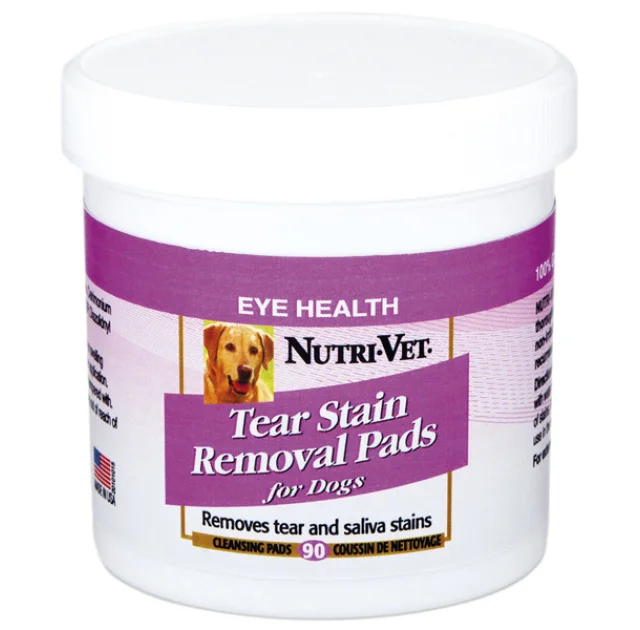 Вологі серветки Nutri-Vet Tear Stain Removal Dog для очей, морди та лап, для собак, 90 шт