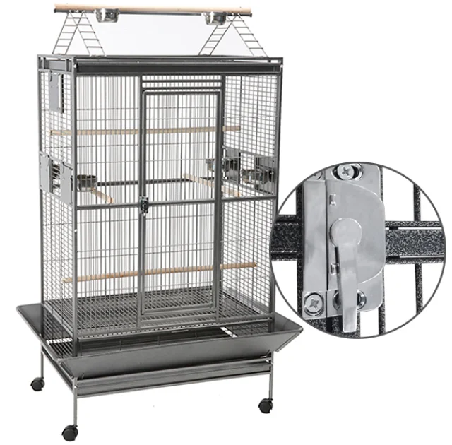 Вольер Savic Wellington Playpen для жако, амазон и какаду, темно-серый, 110 х 80 х 175 см