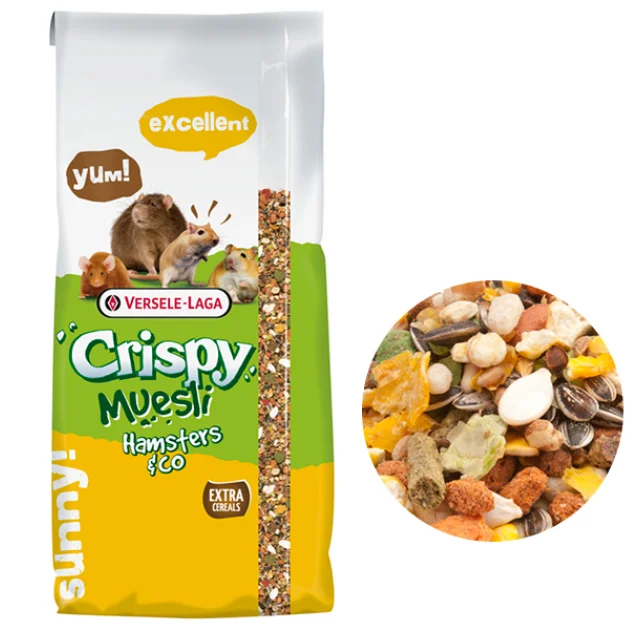 Корм Versele-Laga Crispy Muesli Hamster для хом'яків, декоративних щурів, мишей, піщанок, 20 кг