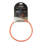 Нашийник AnimAll LED для собак, розмір M, 50 см, помаранчевий