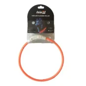 Нашийник AnimAll LED для собак, розмір L, 70 см, помаранчевий