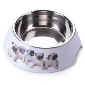Пластиковая миска AnimAll с металлической вставкой для собак, 700 мл