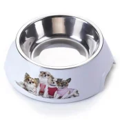 Пластиковая миска AnimAll с металлической вставкой для собак, 300 мл