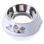 Пластиковая миска AnimAll с металлической вставкой для собак, 150 мл