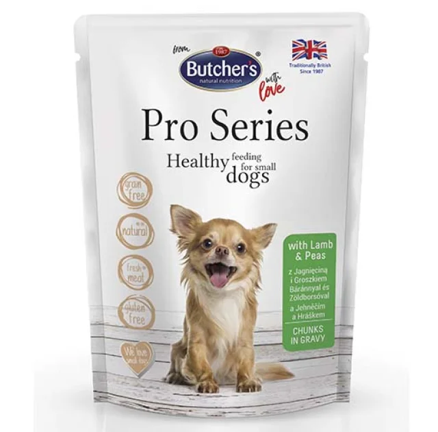 Консерва Butcher's Dog Pro для собак, с ягнятиной и горохом, пауч, 100 г