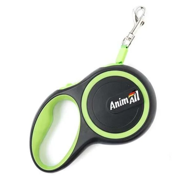 Рулетка повідець AnimAll для собак до 50 кг, салатовий