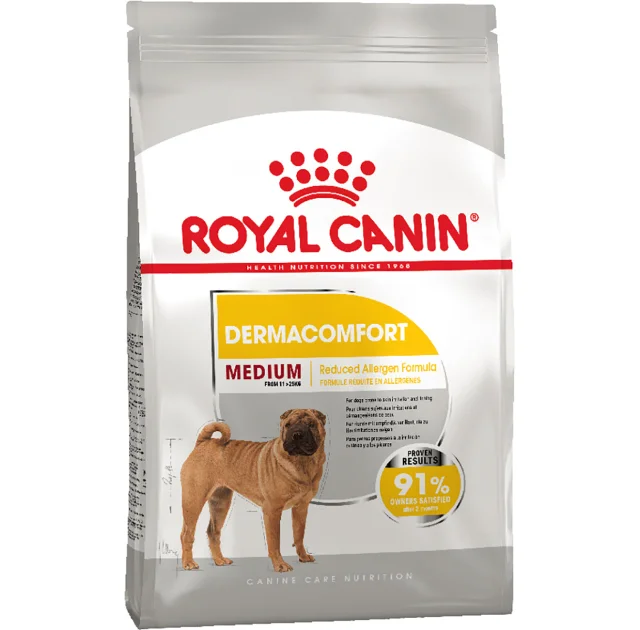 Сухой корм Royal Canin Medium Dermacomfort для собак средних пород с чувствительной кожей, 10 кг
