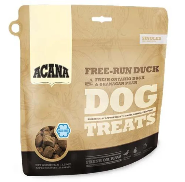 Гіпоалергенне ласощі Acana Free-Run Duck зі смаком качки для собак всіх порід, 92 г
