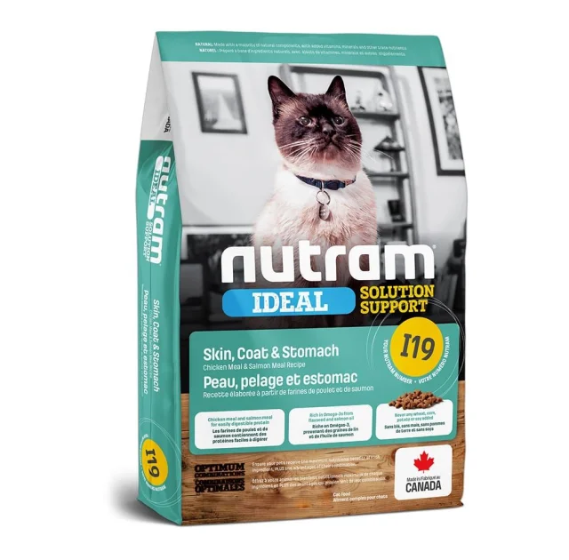 Сухий корм I19 Nutram Ideal Solution Skin Coat для кішок з чутливою шкірою і шерстю, холістік, 340 г