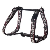 Шлея Фенси для собак S, 23-37 принт чёрно-белый