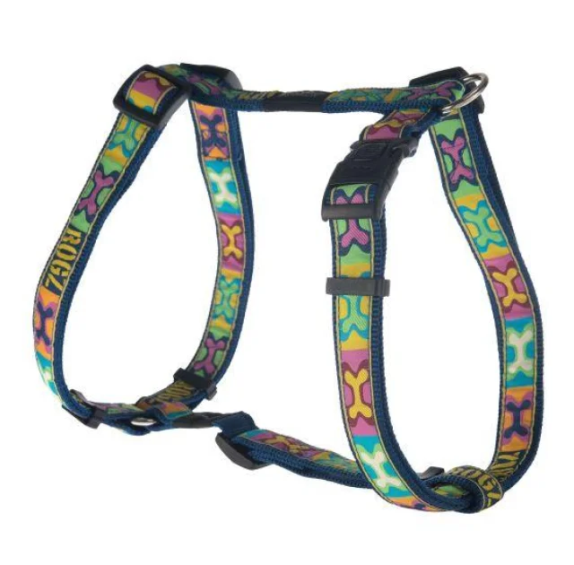Шлея Фенси для собак XL, 60-100 принт поп-арт синий