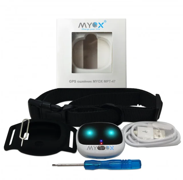 GPS Нашийник MYOX MPT-47DB для собак, чорний