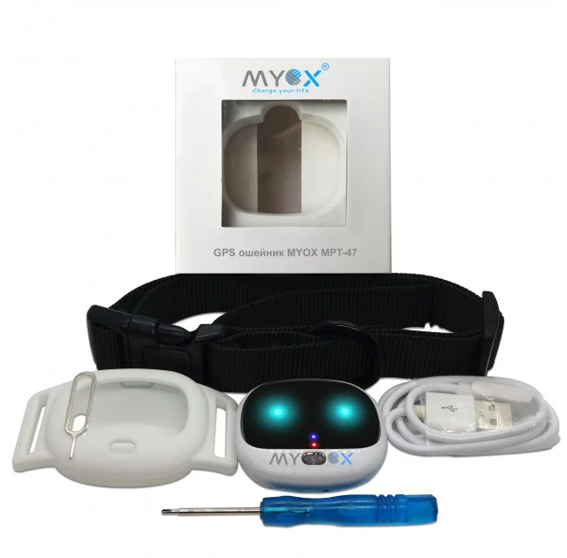 GPS Ошейник MYOX MPT-47DW для собак, белый