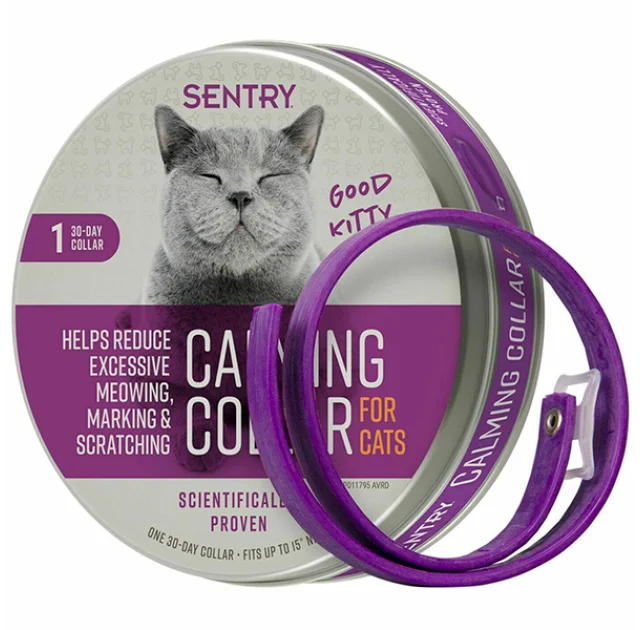 Ошейник Sentry Calming Collar Good Kitty успокаивающий, для котов, с феромонами, 38 см