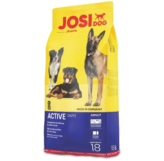 Сухий корм Josera JosiDog Active для активних дорослих собак, з птахом, кукурудзою і рисом, 18 кг