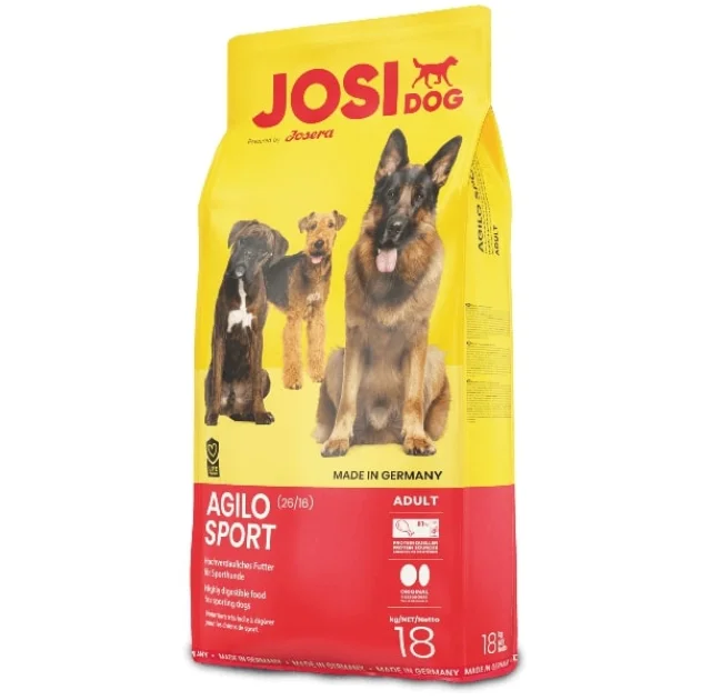 Сухий корм Josera JosiDog Agilo Sport для активних дорослих собак, з лососем, 18 кг