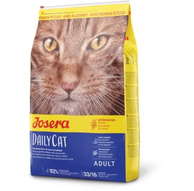 Сухой корм Josera Adult DailyCat беззерновий для взрослых кошек, с птицей, бататом и травами, 4.25 кг