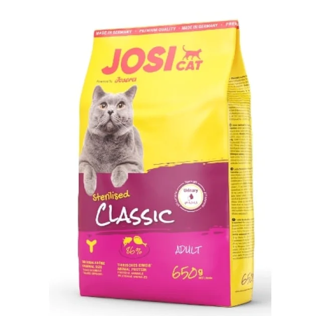 Сухой корм Josera JosiCat Adult Sterilised Classic для стерилизованных кошек и кастрированных котов, 650 г