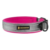 Нашийник з неопрена BronzeDog Active для собак, з світловідображення, 25 мм / 43-51 см, рожевий, 52Т