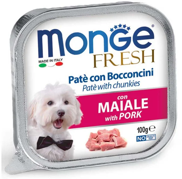 Влажный корм MONGE DOG FRESH со свининой, 100 г
