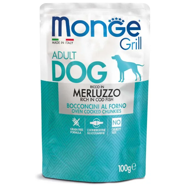 Влажный корм MONGE DOG GRILL с треской, 100 г