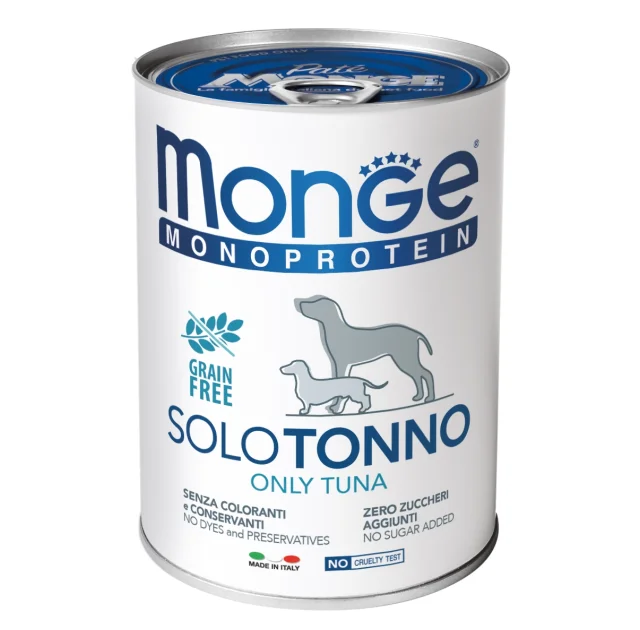 Влажный корм MONGE DOG SOLO 100% тунец, 400 г