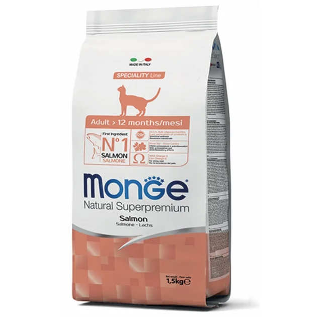 Сухой корм MONGE CAT Adult с лососем, 400 г
